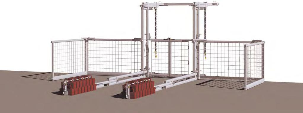 Gates mount between the masts and can be used to control access to the
