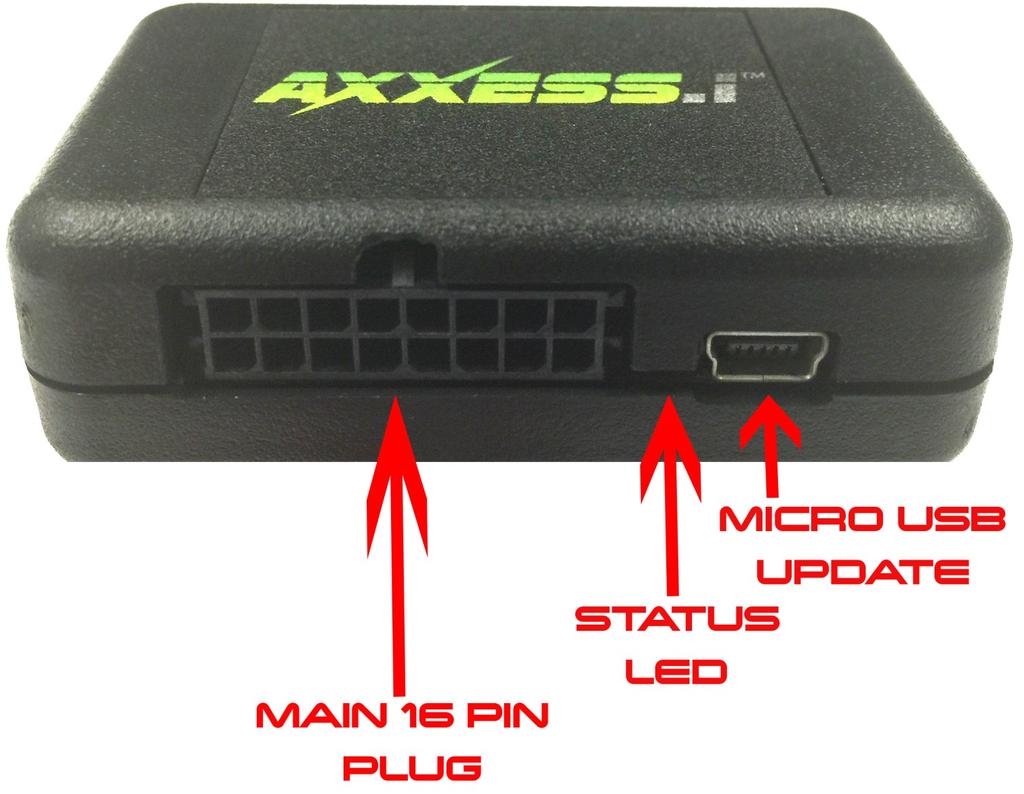 Wiring legend and description Additional connections when AXi-GMBOX1 is installed with AXi-UNI-CAM-C camera harnesses. Connections in addition to wires shown on page 4.