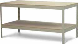 Units are designed for a wide variety of applications. Horizontal surfaces are generally created with particle board.