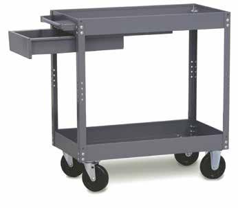 ESC1630D 1 x 30" 1 40 ESC2436D 24" x 3 1 50 ESC2436DD 24" x 3 2 60 CASTERS Use heavy duty casters with slotted angle to make special trucks and carts.