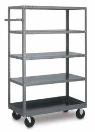 Mobile Shelf Trucks OPEN-TYPE UNIT This basic model comes with one 18 gauge bottom tray shelf and (4) 20 gauge shelves.