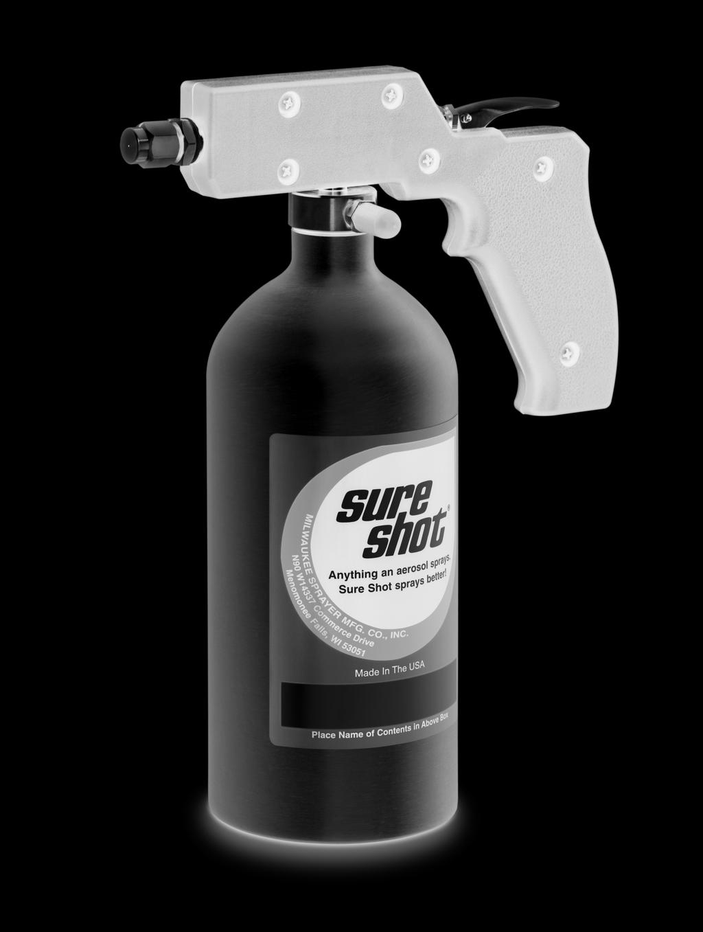 SURE SHOT SPRAYERS INSTRUCTIONS Refillable, reusable. Extra versatile. Pressurized by free air MODEL M 24 OZ.