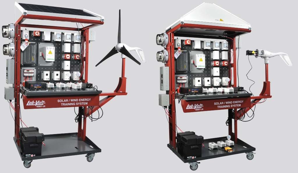 Alternative & Renewable Energy SOLAR/WIND ENERGY TRAINING SYSTEM System shown with and without the sun and wind simulators GENERAL DESCRIPTION The Lab-Volt Solar/Wind Energy Training System, Model