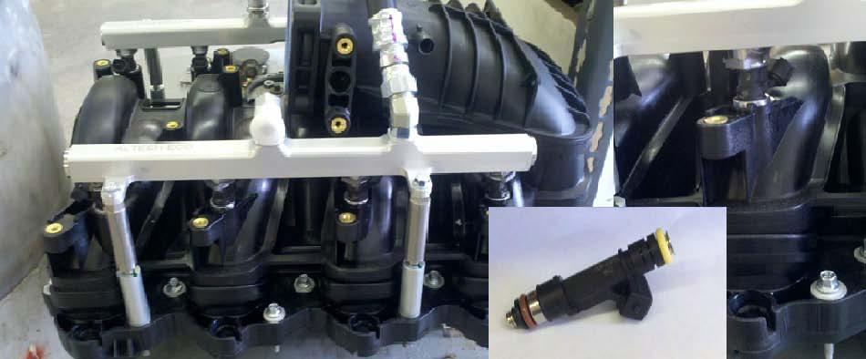 CNG Fuel Rail/CNG Fuel Injectors After traveling through the low pressure fuel line, the CNG