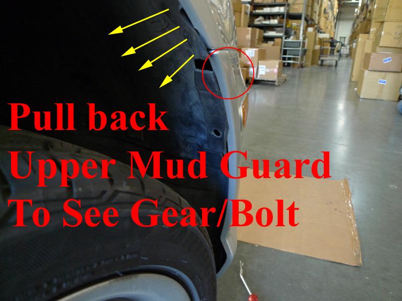 6. There will be a Gear/Bolt that you will need to loosen before attempting to remove the bumper.