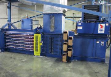 LATE MODEL COMPRESSED AIR SYSTEM & PAPER BALER/RECLAMATION SYSTEM LANTECH ROTARY STRETCH PALLET WRAPPER MODEL Q SERIES