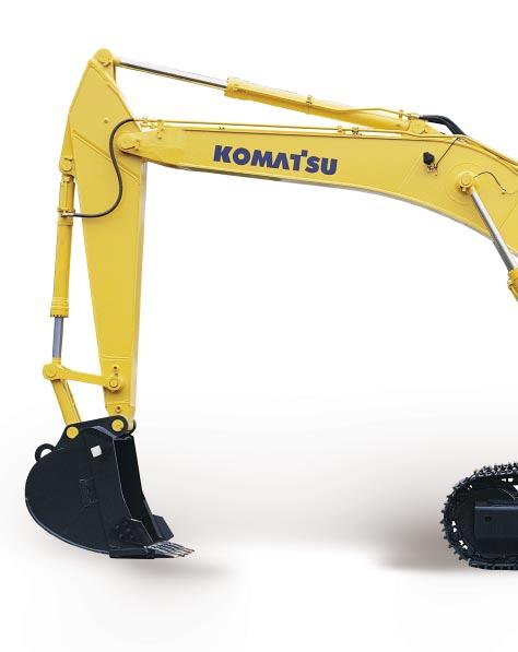 PC300HD-7 Series Hydraulic Excavator WALK-AROUND Productivity Features High Production and Low Fuel Consumption Production is increased with larger output during Active mode while fuel efficiency is