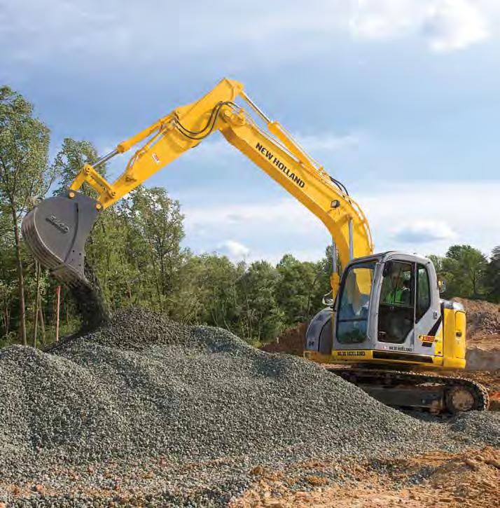 E135B short radius excavator Noise and Dust Reduction Technology (INDR) Proven