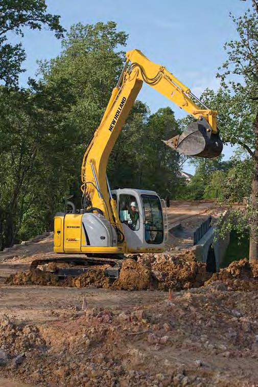 E135B DOZER CAPABILITY In addition to powerful digging and fine grading