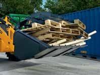 compacting or sorting material within containers, while also allowing stockpiling and