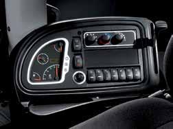 There s also an alarm to warn of emergencies like low oil pressure or a blocked air filter. 1 Heated air suspension seat.