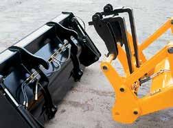 5 So changing from a shovel to forks or a hooklift frame to a sweeper collector, is a safe and efficient