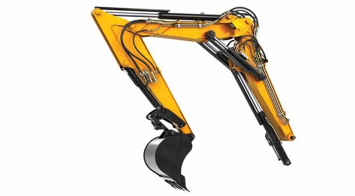 85Z/86C COMPACT EXCAVATOR The heavy-duty boom cylinder guard provides excellent protection when