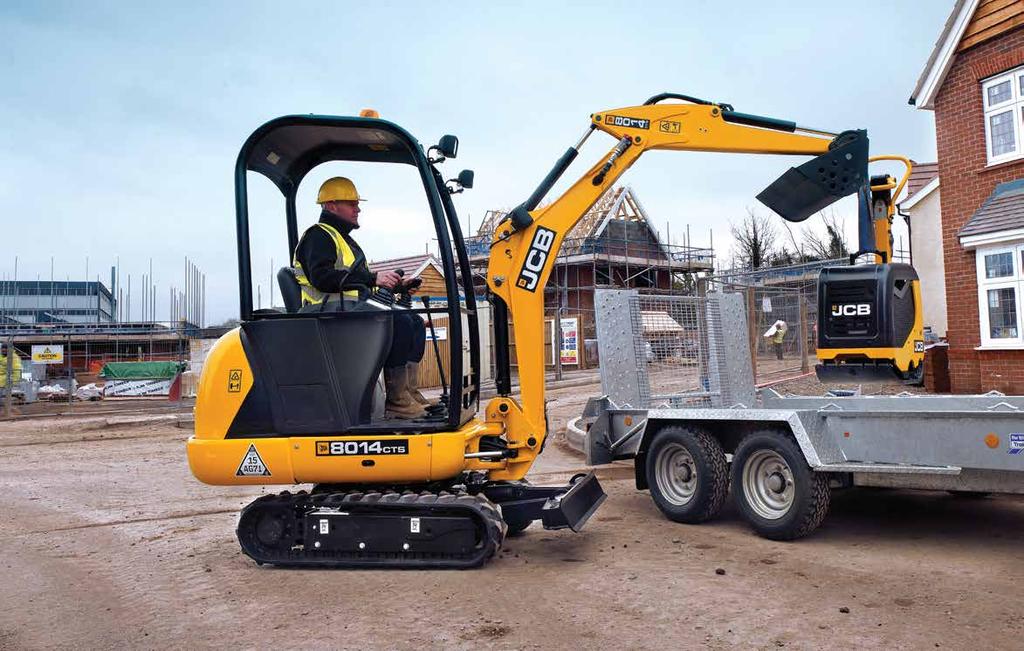 8014/8016 COMPACT EXCAVATOR. 3. We ve used a one-piece seat base on both models; this reduces machine vibration and provides high levels of operator comfort. 3 1.