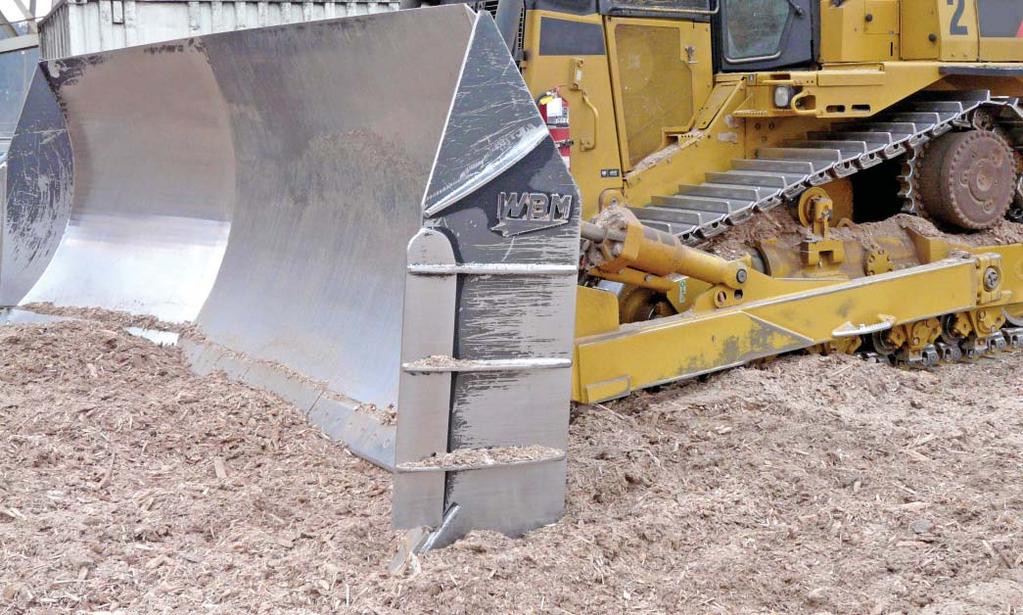 Crawler Dozer Attachments ANGLE BLADES WBM s Angle Blades provide versatility for land leveling, grading and dozing applications.