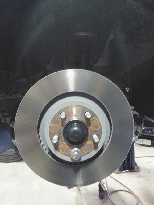 Reinstall the brake rotor and brake