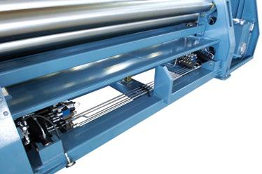 Planetary Swing Rolls System Electrical System Cabinet Side Support System Robust Machine Body Hydraulic Opening System Side rolls are guided by swing beds