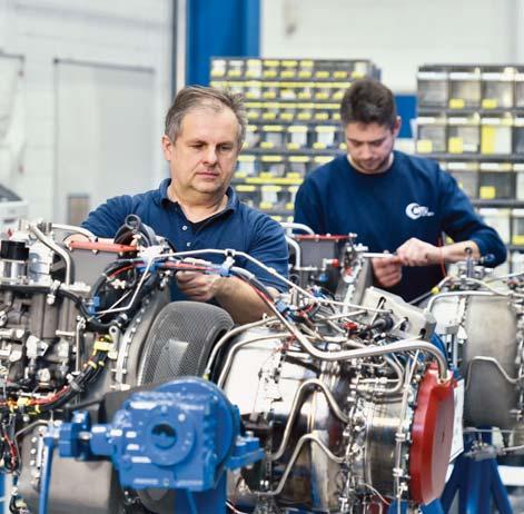 As regards the RB199, MTU now focuses on spare parts production, MRO and other support services. Complex systems fully under control: Assembling the MTR390 engine for the Tiger combat helicopter.
