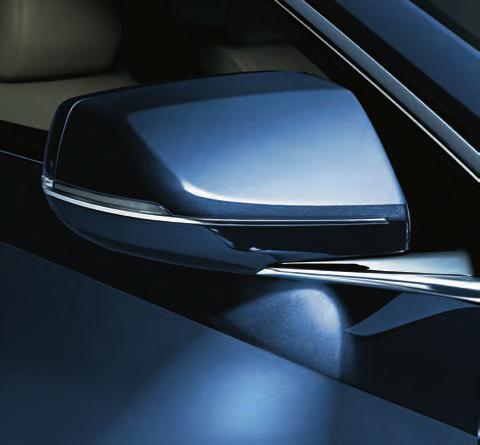 Elements in the headlamps and outside mirrors, along with available illuminating accents on the door handles, acknowledge