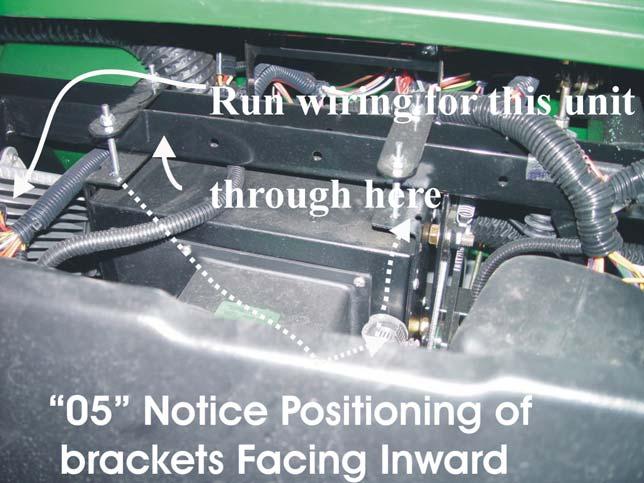 WPS-104 in 05 Vehicles When installing in the 05 Vehicle the heater mounting brackets must be installed as shown in the picture below.