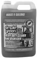 Degreasers & Cleaners SIMPLE GREEN HEAVY-DUTY CLEANER Powerful pressure washing concentrate, designed to remove tough grease and grime deposits from a variety of non-porous surfaces.