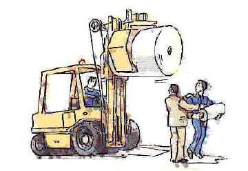 SAFETY RULES 4) The forklift must never be overloaded.