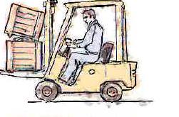 6) During transport, keep the load at the lowest possible height, and