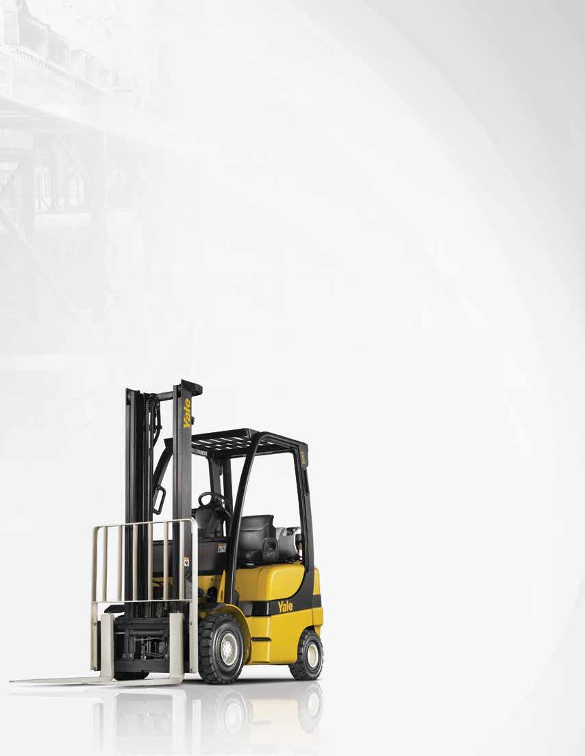 Ergonomics THE GP-VX VERACITOR Highlights Rear driving comfort Low step height Accutouch mini-lever electro-hydraulic controls Swing-out LPG tank bracket Productivity Yale Flex Performance Technology
