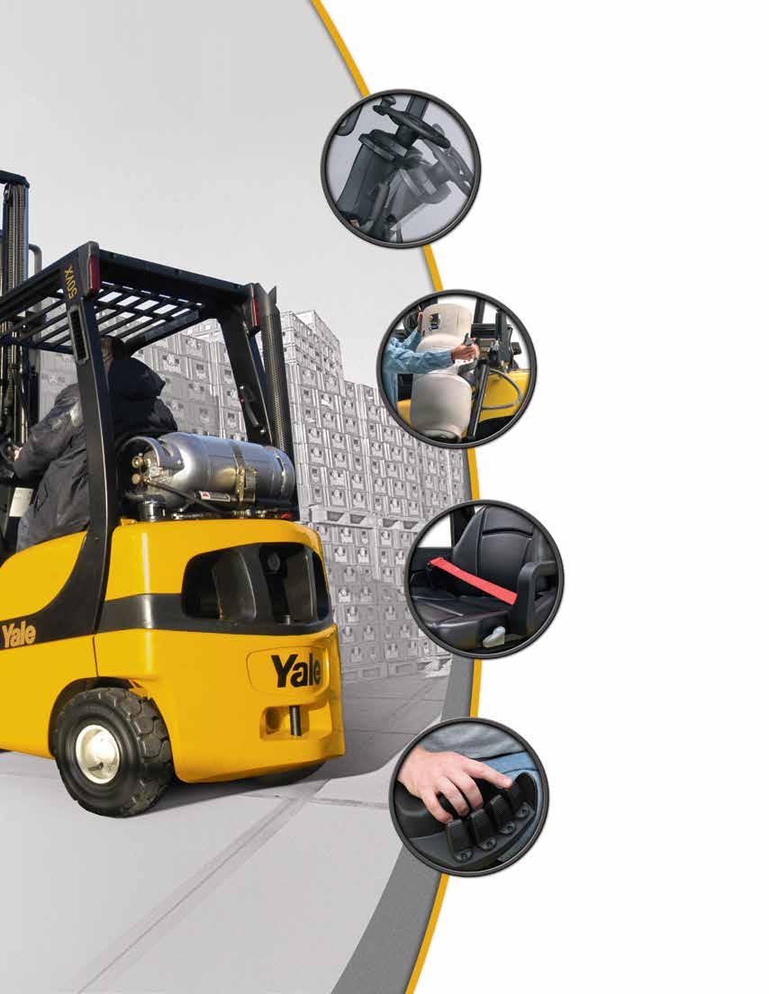 Yale Veracitor VX forklift design goals include easy entry and exit, superior driver comfort, and ease of operation.