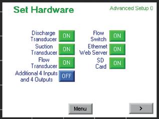 IntelliManager Hardware settings are factory set to match the exact