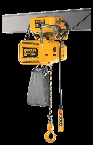 NERM/ERM Electric Chain Hoists with Motorized Trolleys NERM/ERM020LD-SD canvas chain container) DUAL SPEED HOIST WITH DUAL SPEED TROLLEY DIMENSIONS 20 Headroom C b b' d e e' g i j k m n r t u 1/8