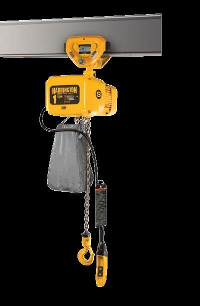 NERP/ERP and NERG/ERG Electric Chain Hoists with Push or Geared Trolleys NERP/ERP010S canvas chain container and rubber bumpers) NERP/ERP010S SINGLE SPEED HOIST WITH PUSH TROLLEY DIMENSIONS 24