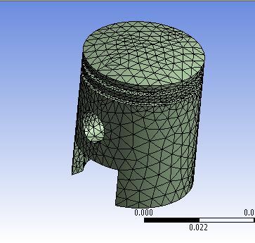2: Standard Orientation of Piston Model in PRO-E WF4.0 3.3 Analysis Using Ansys14: 3.3.1 Static Analysis: a.