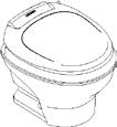 Aqua Magic V High and Low Hand Flush Fresh Water Flush Permanent Toilet 1 31703 Seat and Cover Assembly White 31704 Seat and Cover Assembly Parchment 2 31705 Water Module Assembly 3 31738 Flush Tube