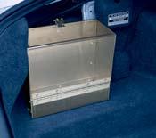 . Dual Trunk Storage Boxes Maximize trunk space, provide equipment mounts and have clear, protective covers. 13. Rear Trunk Communications Service Tray Slides on heavy-duty tracks.