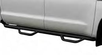 HOOP STEPS Fits tightly along the bottom of the vehicle cab and bed and runs from wheel to wheel for a complete look.