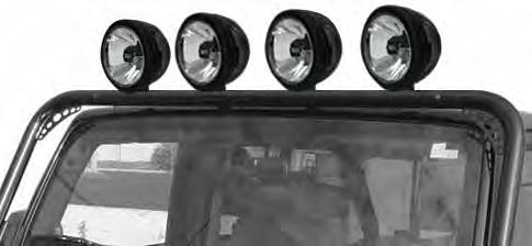 Textured Black Part # YEAR Model J036T 07-17 Wrangler JK (4 Dr) windshield LED LIGHT