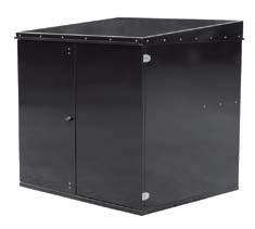 - Doors can also be locked onto the sides for open transport - Powder coated black NEW Outer size - L:90 x W:108 x