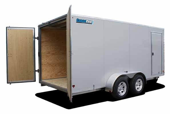 ENCLOSED CARGO ENCLOSED [CARGO] All Aluminum Framework Torsion Ride Axle(s) 15 White Wheels w/ Radial Tires (13" on