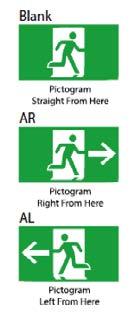 RME Series Running Man LED Exit Sign LED Exit for Wall, Ceiling or End Mount with Running Man pictogram Heavy duty, 20 gauge steel housing includes 3 panel face options Energy saving,