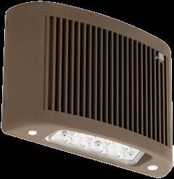 CUSO Slim LED AC/Emergency Outdoor Light Durable die-cast housing in Dark Bronze, Black or White powder-coat finish Wall Mount with Universal KO and ½ NPT single conduit entry Includes 8 high power