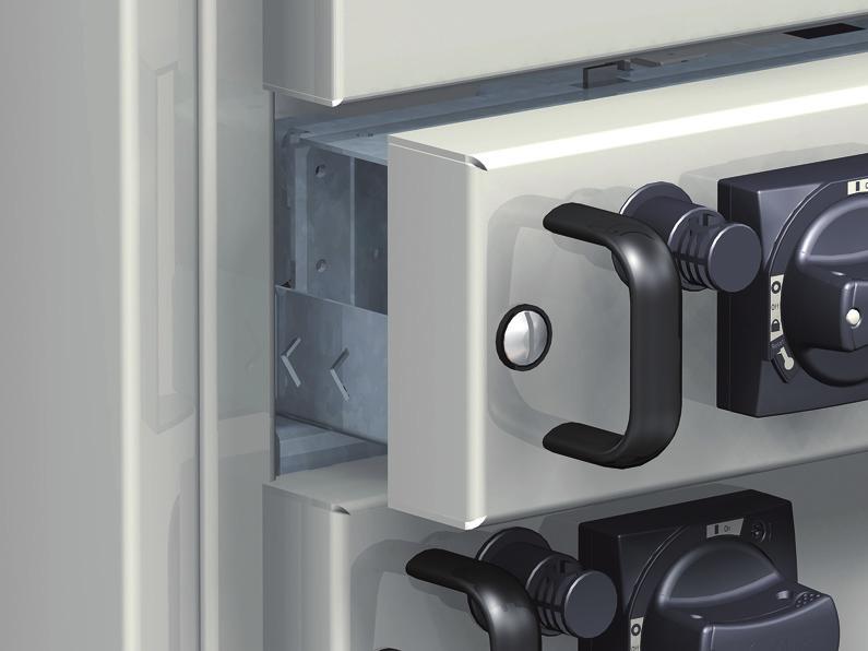 > Live parts are protected by screens guaranteeing an IP20 degree of protection. > The withdrawable drawers have 3 positions: connected, disconnected and safe testing.