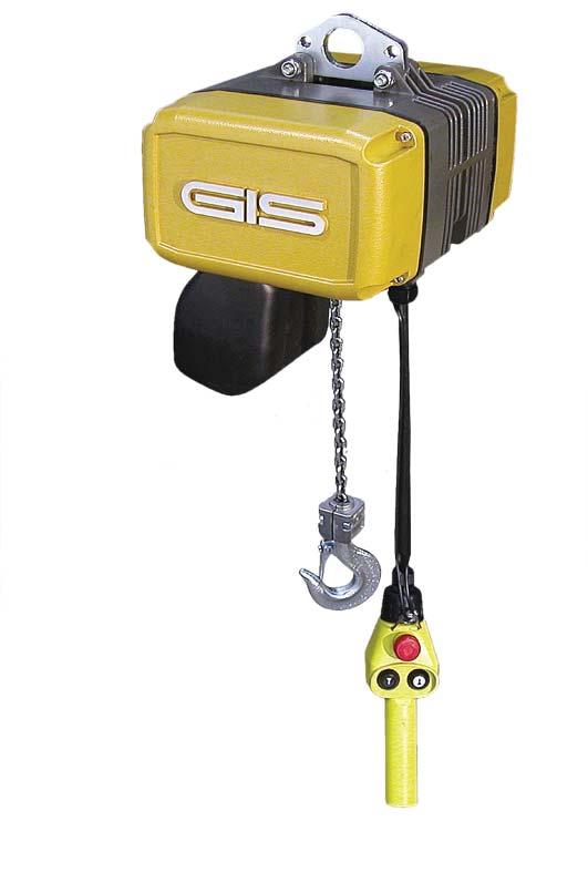 GIS-CH ELECTRIC CHAIN HOIST Capacities: 125kg to 5 tonnes Compact design Robust construction Ease of maintenance Availability assured Advanced technology Swiss quality Protection Class IP 55 (Option