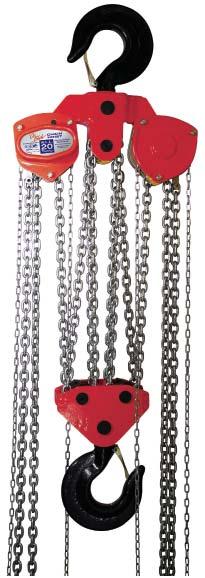 S SERIES CHAIN HOISTS FEATURES: Strong robust construction Super strength alloy load chain Fully