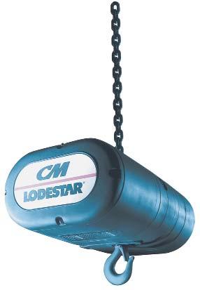 The CM Lodestar is the Rigger s Choice Speeds: 2 to 16MPM (metres per minute) Note: MPM rated at 50Hz Lift: 18 metres - standard (other lifts available) Voltages: Three-phase - 380-440/3/50 Low