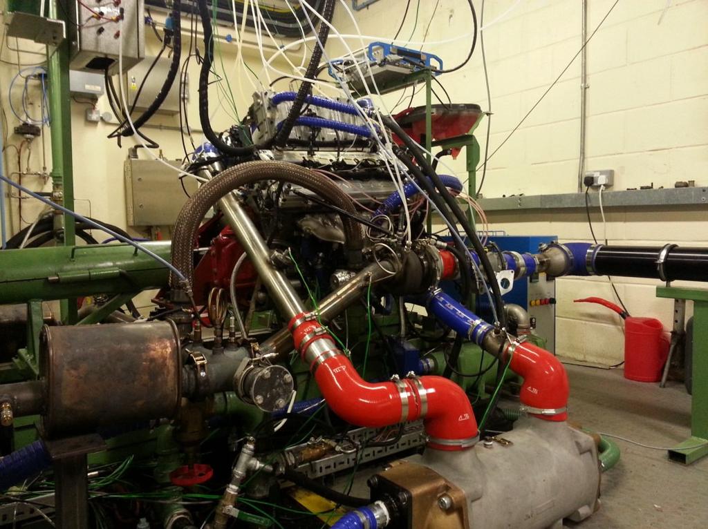 UB200 Test Bed Results The UB200 engine was assembled, fitted to the test cell at the University of Bath and tested as a self-contained unit for the first time.