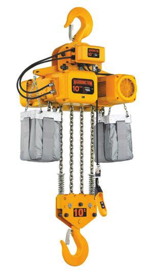 NER /ER Large Capacity Electric Chain Hoists with Hook and Lug Suspensions Large capacity lifting is now available in both our NER and ER models.