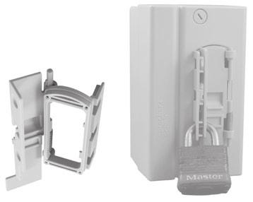 Enclosure Locking Fixture - Holds one to three padlocks with 6mm hasps.
