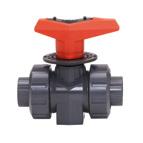 Lockable Lever, Multifunctional Module Lever Linear version 3-Way ball valve type 543 ABS,
