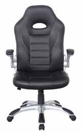 Manufactured to the highest quality; this faux leather chair has padded retractable arms and plush padding on the seat and back, with height adjustment and traditional tilt